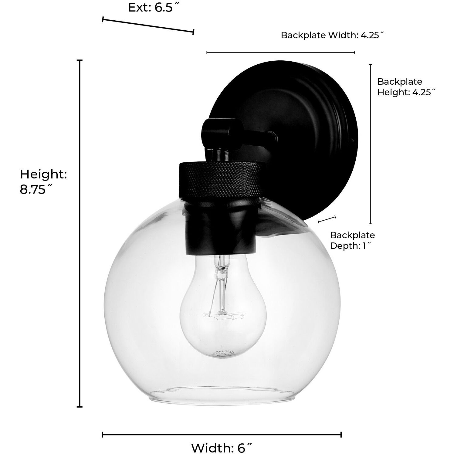 Jonatan Wall Sconce Wall Light in Matte Black